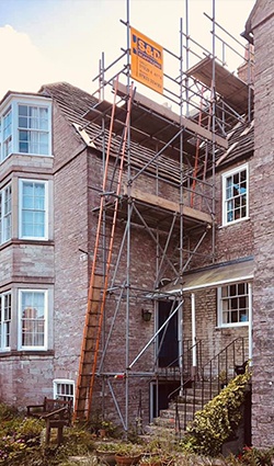 Domestic Scaffolding Poole and Dorset - scaffold on a new build